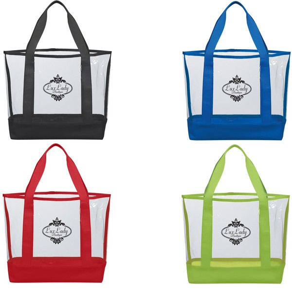 JH3604 Clear Casual Tote Bag With Custom Imprint